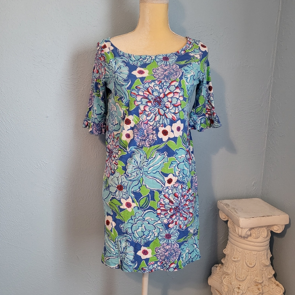 Lilly Pulitzer floral 100% cotton dress A1